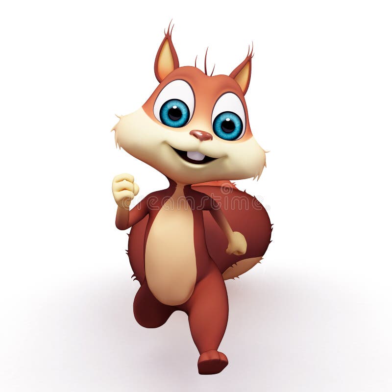 Running squirrel stock illustration. Illustration of illustrations