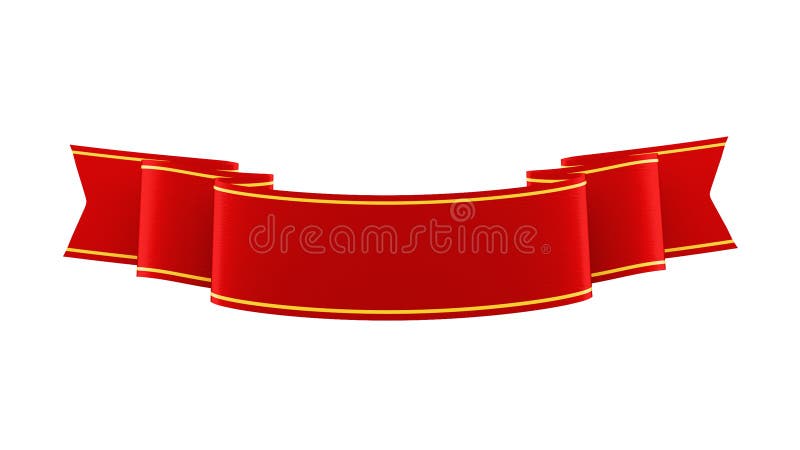 Red ribbon. Dark red folded ribbon, isolated on white #Sponsored