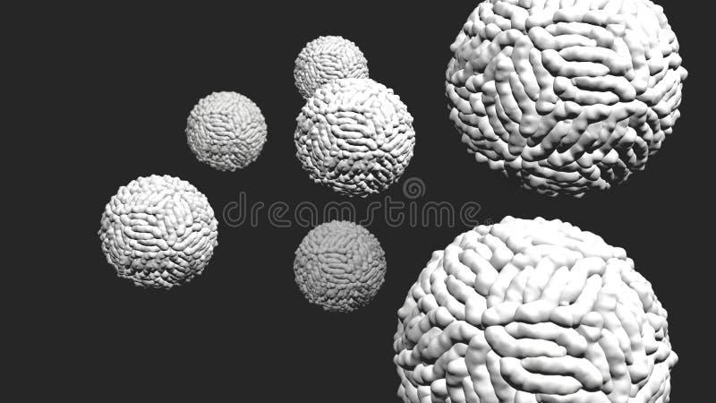 3D Illustration showing zika virus in grey background royalty free illustration