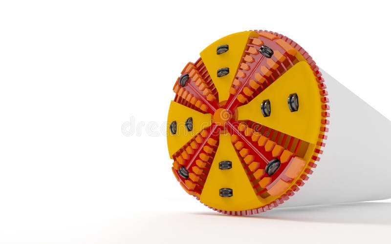 Tunnel boring machine stock illustration