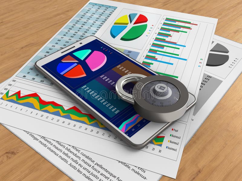 3d business data vector illustration