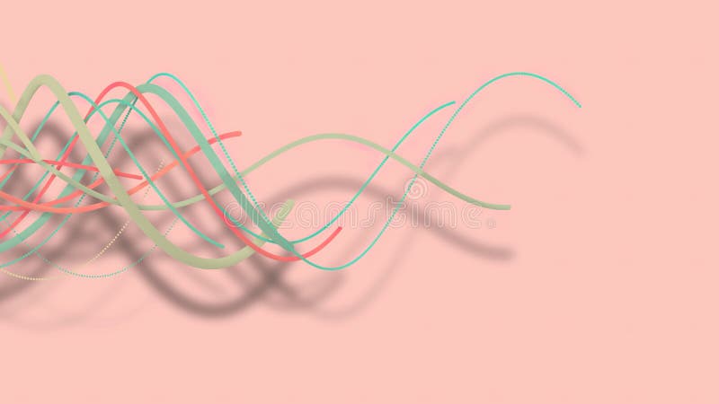 3D illustrationen, 3D tolkningen, abstrakt geometrisk bakgrund, linjer cirkelpunkterna är mycket nära tillsammans Till att se ett royaltyfri illustrationer