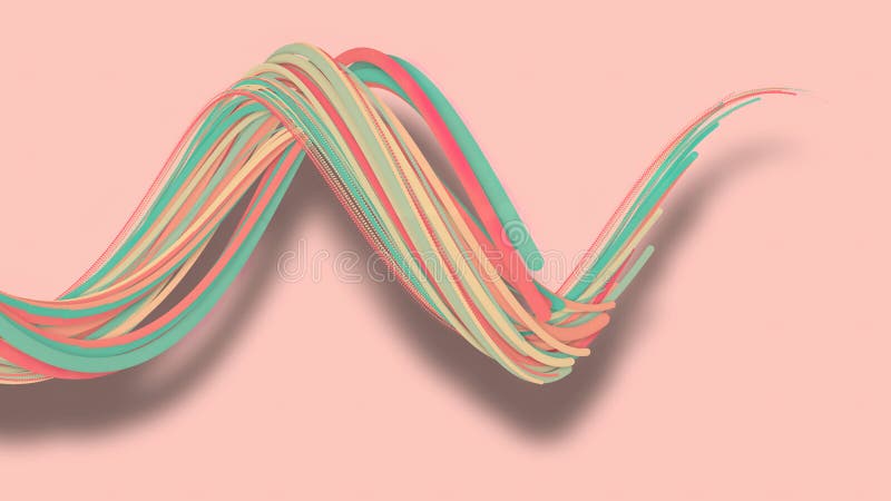 3D illustrationen, 3D tolkningen, abstrakt geometrisk bakgrund, linjer cirkelpunkterna är mycket nära tillsammans Till att se ett stock illustrationer