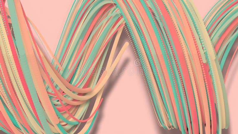 3D illustrationen, 3D tolkningen, abstrakt geometrisk bakgrund, linjer cirkelpunkterna är mycket nära tillsammans Till att se ett vektor illustrationer