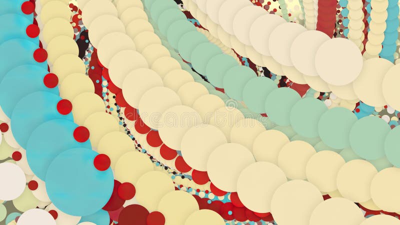 3D illustrationen, 3D tolkningen, abstrakt geometrisk bakgrund, linjer cirkelpunkterna är mycket nära tillsammans Till att se ett vektor illustrationer