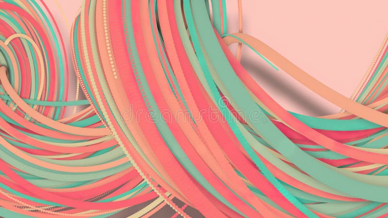 3D illustrationen, 3D tolkningen, abstrakt geometrisk bakgrund, linjer cirkelpunkterna är mycket nära tillsammans Till att se ett vektor illustrationer