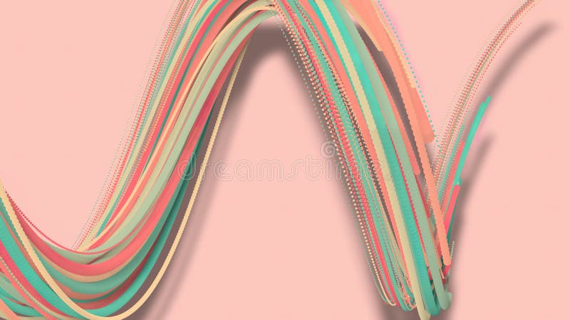 3D illustrationen, 3D tolkningen, abstrakt geometrisk bakgrund, linjer cirkelpunkterna är mycket nära tillsammans Till att se ett stock illustrationer