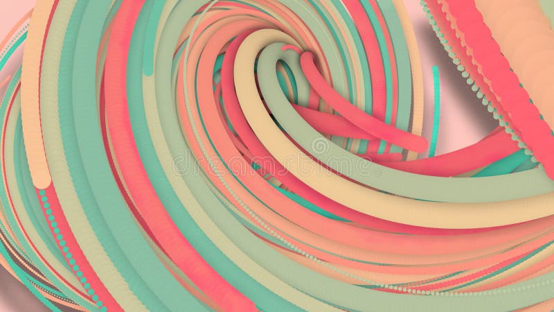 3D illustrationen, 3D tolkningen, abstrakt geometrisk bakgrund, linjer cirkelpunkterna är mycket nära tillsammans Till att se ett royaltyfri illustrationer