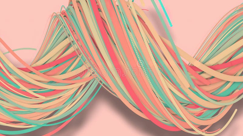3D illustrationen, 3D tolkningen, abstrakt geometrisk bakgrund, linjer cirkelpunkterna är mycket nära tillsammans Till att se ett stock illustrationer