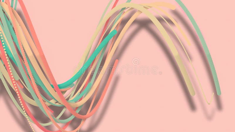 3D illustrationen, 3D tolkningen, abstrakt geometrisk bakgrund, linjer cirkelpunkterna är mycket nära tillsammans Till att se ett royaltyfri illustrationer
