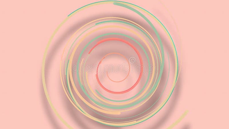 3D illustrationen, 3D tolkningen, abstrakt geometrisk bakgrund, linjer cirkelpunkterna är mycket nära tillsammans Till att se ett vektor illustrationer
