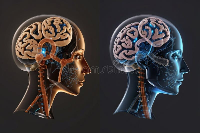 3 d ilustración de anatomía representada de una forma corporal humana con cerebro libre illustration