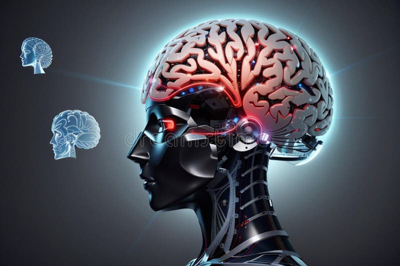 3 d ilustración de anatomía representada de una forma corporal humana con cerebro libre illustration