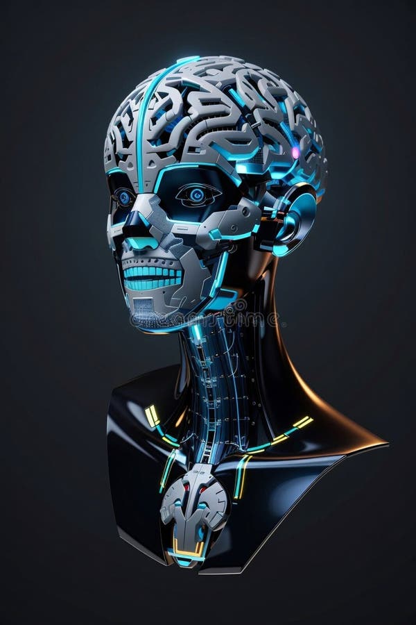 3 d ilustración de anatomía representada de una forma corporal humana con cerebro libre illustration