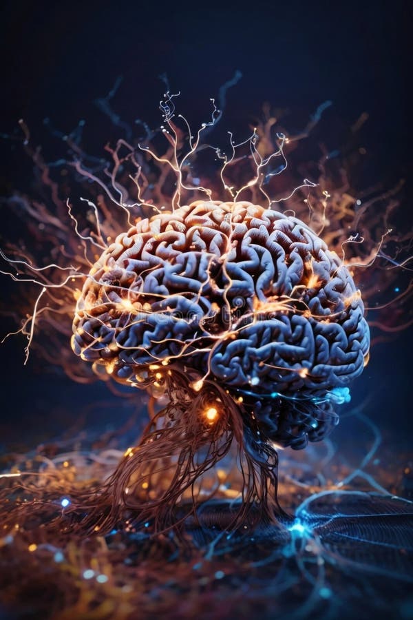 3 d ilustración de anatomía representada de una forma corporal humana con cerebro libre illustration