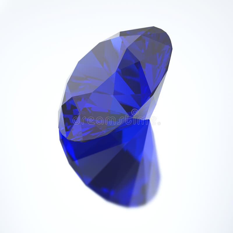 3D ilustracyjny diamentowy błękitny szafir z odbiciem royalty ilustracja 3D ilustracyjny diamentowy błękitny szafir z odbiciem royalty ilustracja
