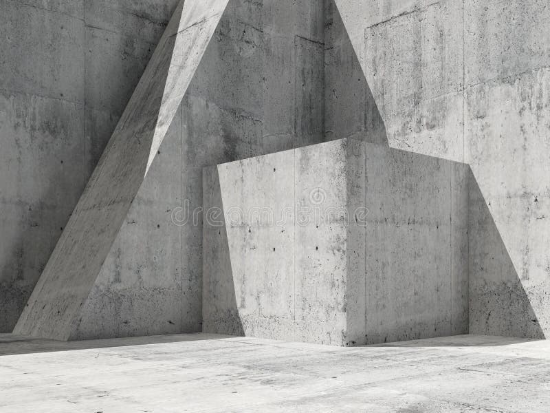 3d ilustração, fundo moderno 3 d da arquitetura ilustração stock