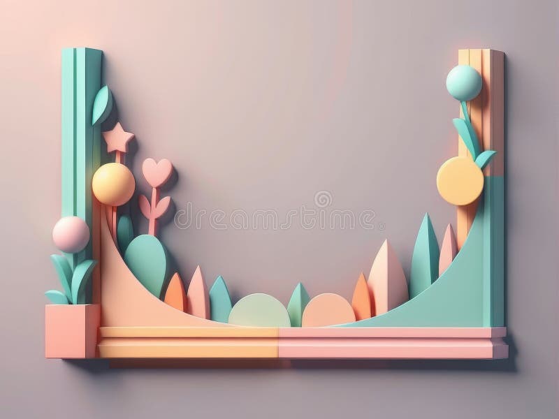 3d image abstract geometric shapes. royalty free illustration