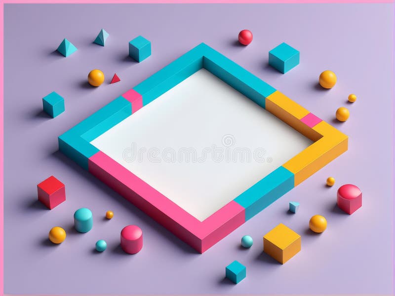 3d image. abstract geometric shapes royalty free illustration
