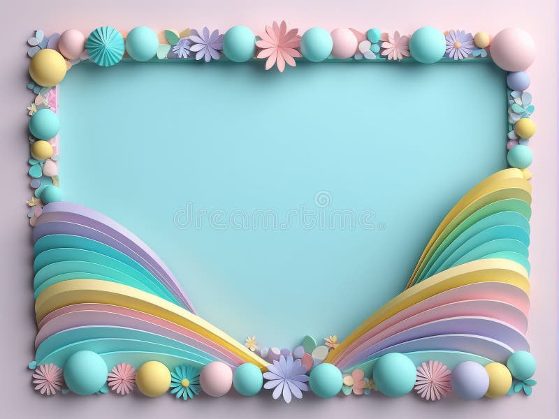 3d image. happy easter card with colorful background stock illustration