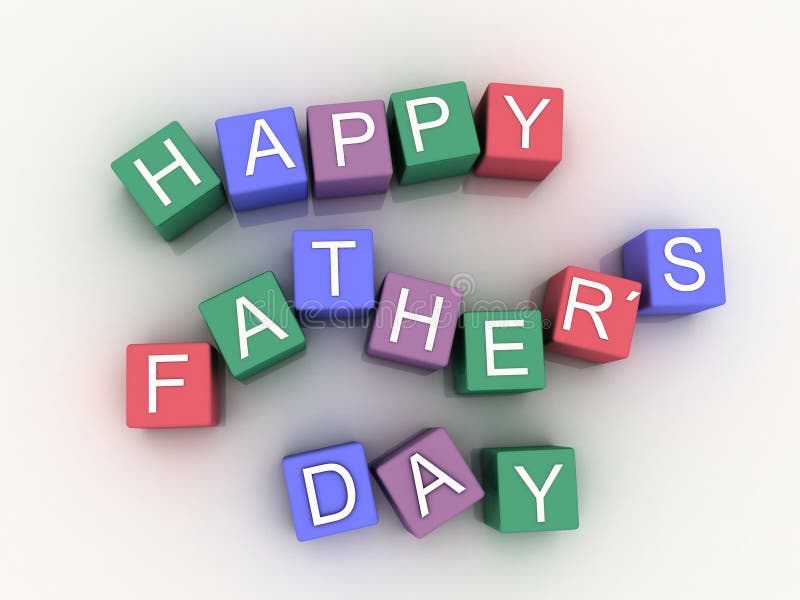 3d image Happy Father´s Days royalty free illustration