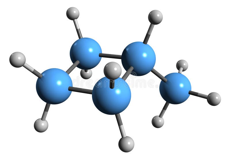 3D Image of Methylcyclobutane Skeletal Formula Stock Illustration ...