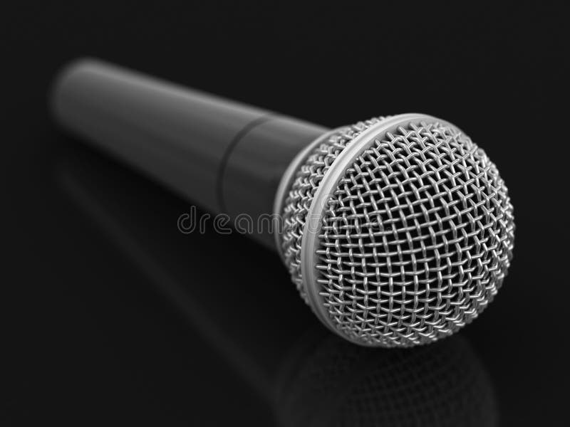 Microphone. Image with Clipping Path Stock Illustration Illustration