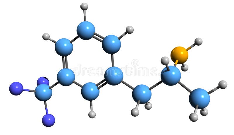 Trojrozměrný obraz z kosterní vzorec molekulární chemický struktura z3izolované na bílém pozadí.