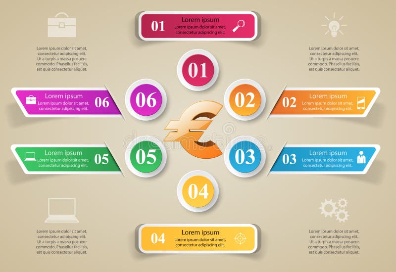 3D Infographic Euro, icona dei soldi royalty illustrazione gratis 3D Infographic Euro, icona dei soldi royalty illustrazione gratis