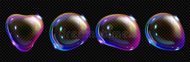 3d iridescent fluid glass spectrum foam vector. Realistic transparent soap bubble with dreamy neon rainbow light texture. Shampoo or powder abstract blow object icon. Clear soapy detergent air sphere