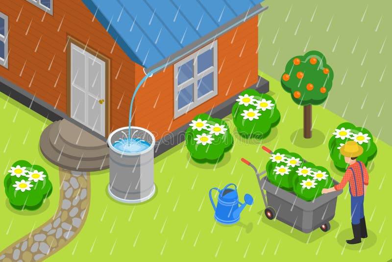 Rainwater Harvesting Stock Illustrations – 131 Rainwater Harvesting Stock  Illustrations, Vectors & Clipart - Dreamstime
