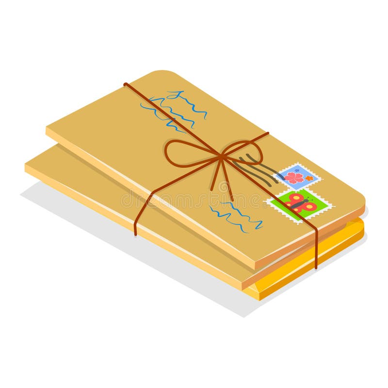 3D Isometric Flat Vector Set of Mailboxes. Item 4 vector illustration