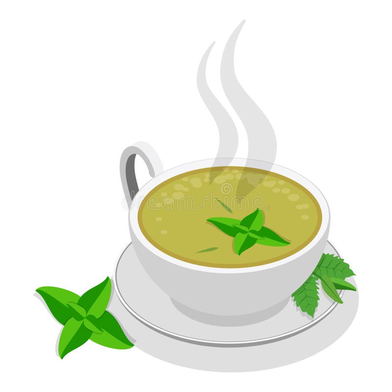 3D Isometric Flat Vector Set of Tea Types. Item 5 stock illustration