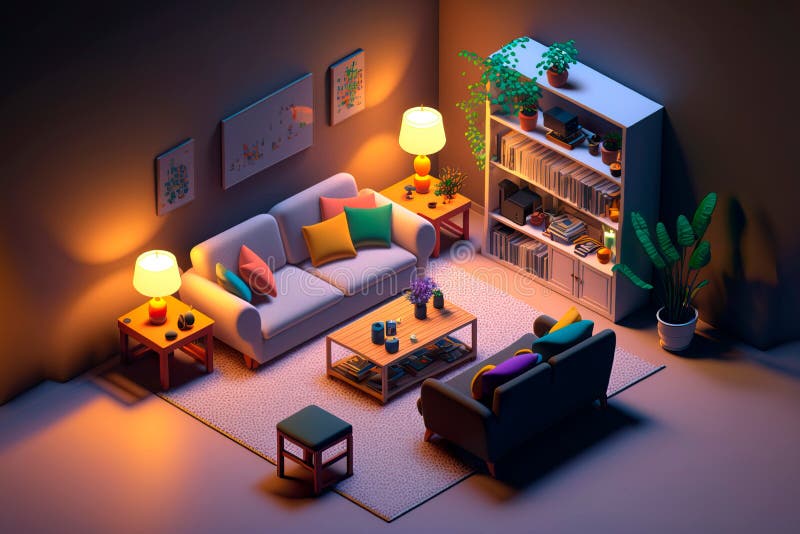 Isometric Living Room Stock Illustrations – 6,989 Isometric Living Room ...