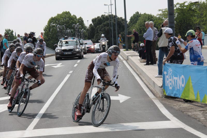 d'Italia van de giro - AG2R het team van La MONDIALE royalty-vrije stock foto's d'Italia van de giro - AG2R het team van La MONDIALE royalty-vrije stock foto's