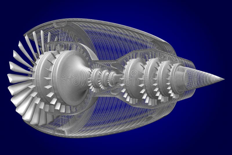 Jet Engine Cutaway View Diagram