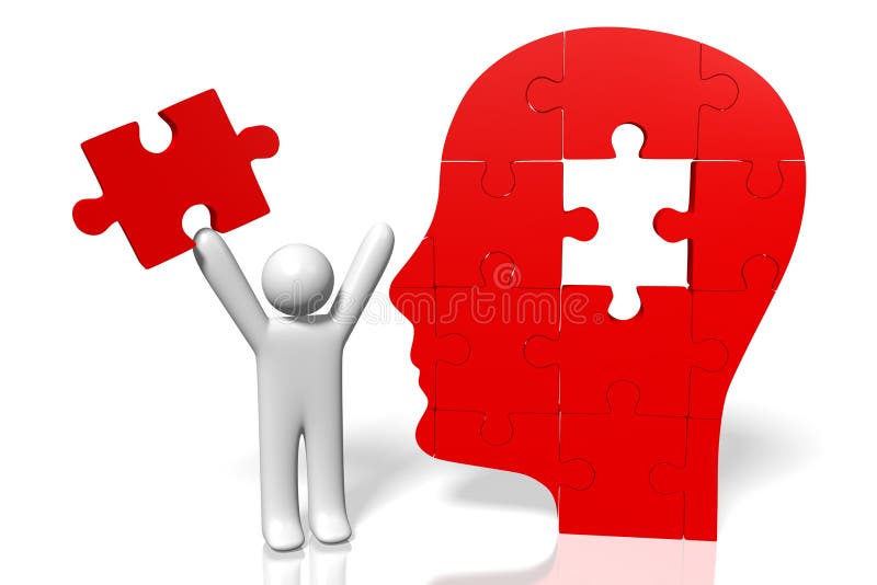 Human Head Made Puzzle Pieces Stock Illustrations 120 Human Head Made