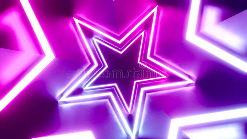 3D 4k abstrakcjonistycznego tunnel/neonowa animacja - wirować gra główna rolę ilustracji