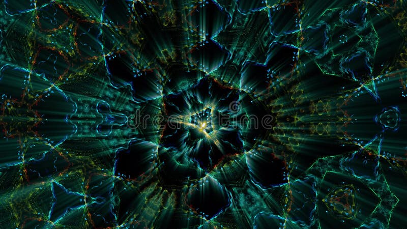 3d kaleidoscop abstract fundal de transă psihedelică trippy art pentru a deschide al treilea ochi cu energie vizuală. vector illustration
