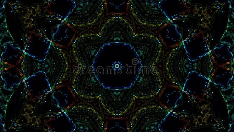 3d kaleidoscop abstract fundal de transă psihedelică trippy art pentru a deschide al treilea ochi cu energie vizuală. vector illustration