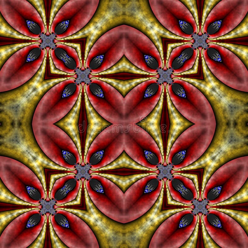 3d kaleidoscopic fractal geometric graphic royalty free illustration