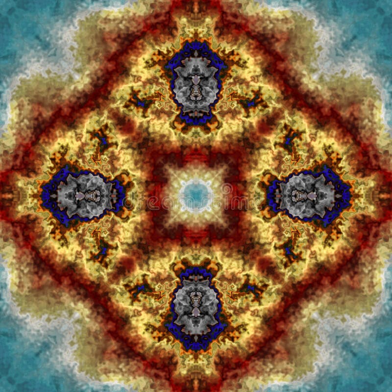 3d kaleidoscopic fractal graphic vector illustration