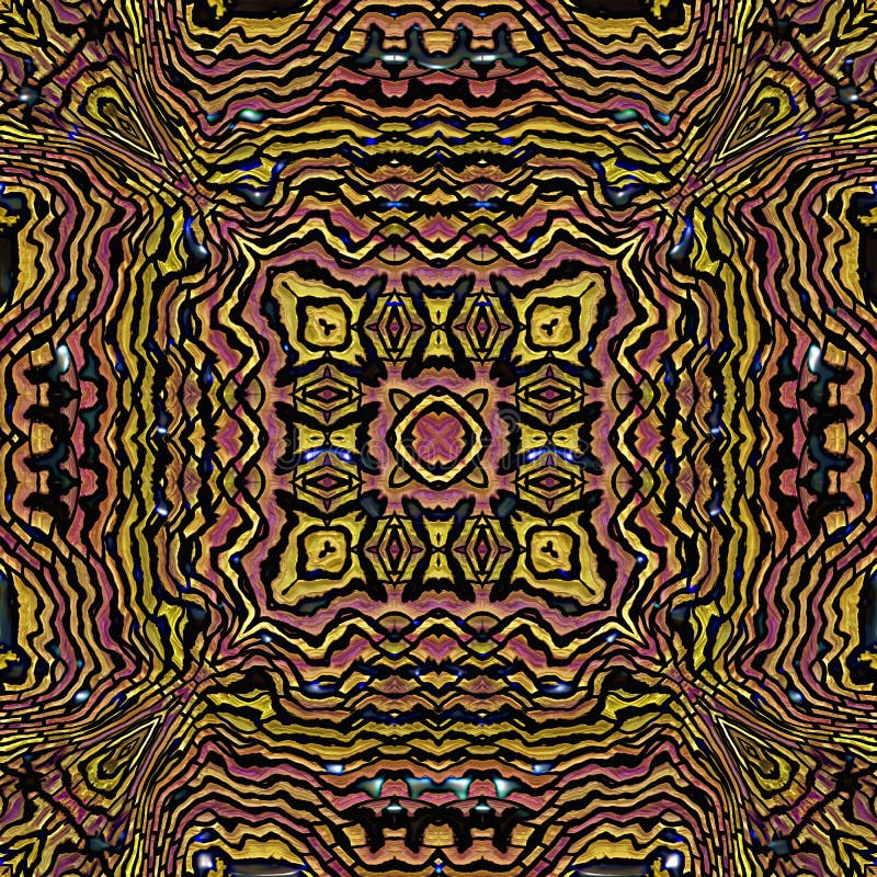 3d kaleidoscopic fractal graphic vector illustration