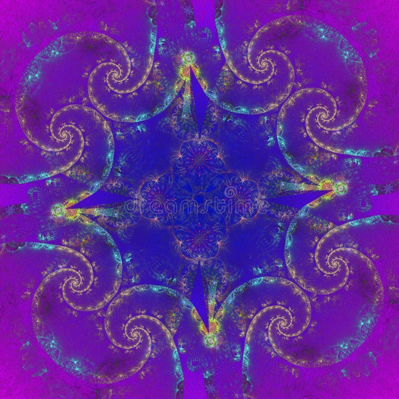 3d kaleidoscopic fractal graphic royalty free illustration