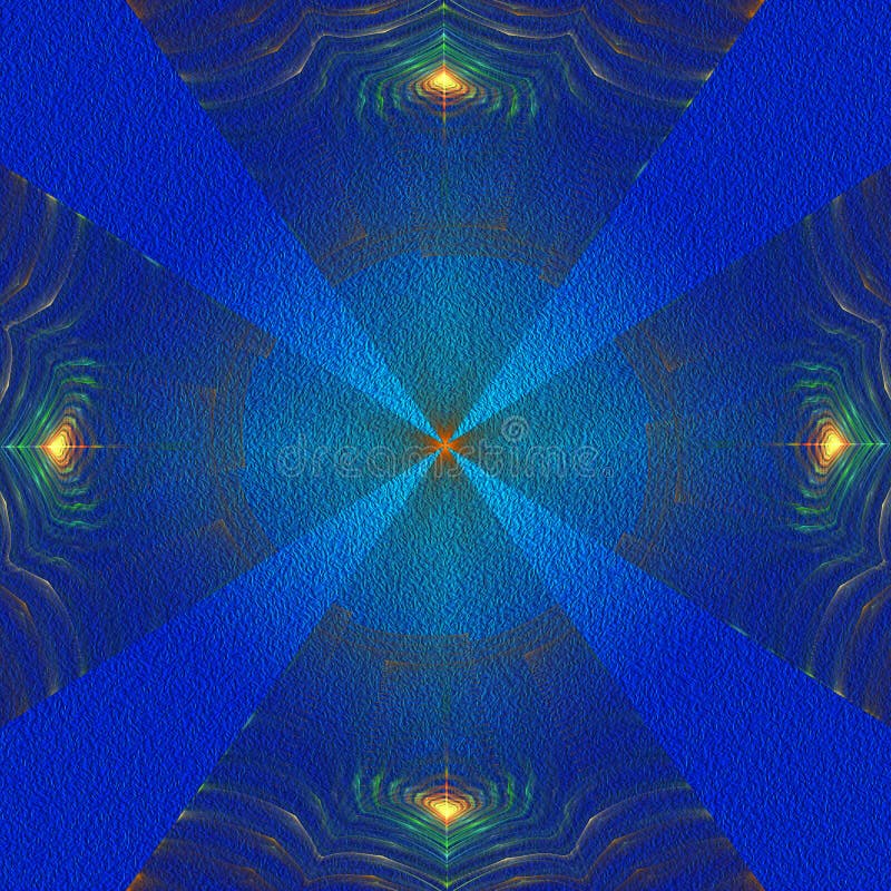 3d kaleidoscopic fractal graphic stock illustration
