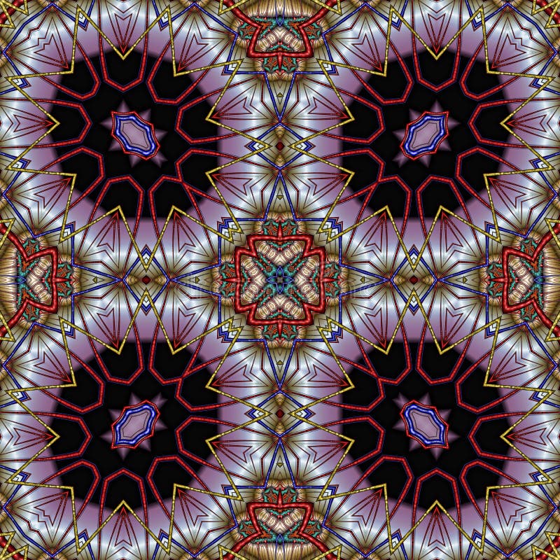 3d kaleidoscopic fractal pattern royalty free illustration