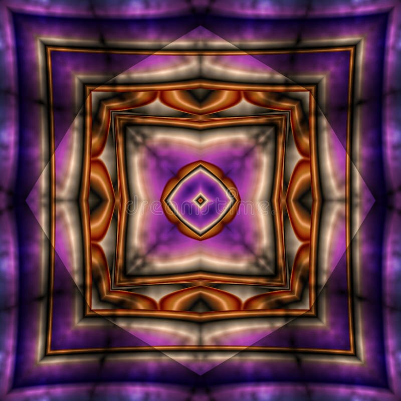 3d kaleidoscopic fractal pattern stock illustration