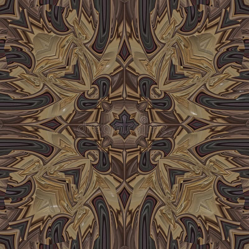 3d kaleidoscopic fractal pattern vector illustration