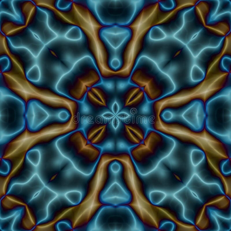 3d kaleidoscopic fractal pattern royalty free illustration