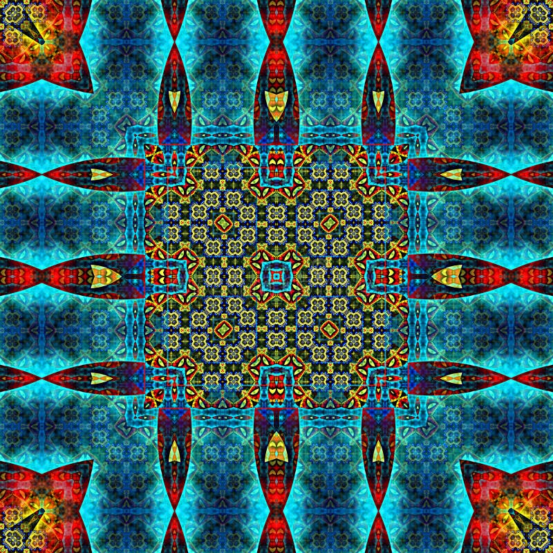 Abstract 3d kaleidoscopic fractal pattern